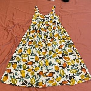 Ava James Pear Cotton Sundress size M